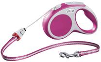 Automatinis pavadėlis Flexi Vario Cord S, rožinė sp., 5 m