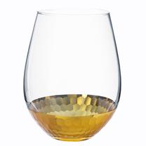 Ваза Altom Golden Honey, 14 см, прозрачный цв./золотой цв.