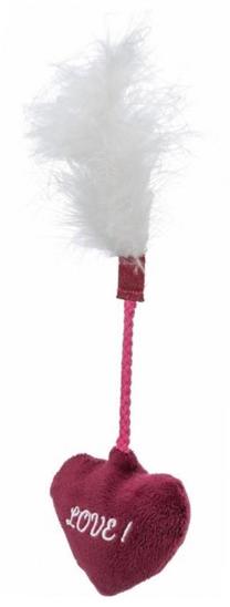Minkštas žaislas katėms Trixie Valentines Heart, balta sp./raudona sp., 25 cm