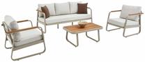 Lauko baldų komplektas Kalune Design Rio, rusvai gelsva sp., 5 vietų