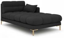 Sofa Micadoni Home Mamaia Chaise Longue, tamsiai pilka sp., dešininė, 185 x 105 cm x 75 cm