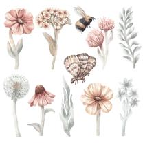 Sieninis lipdukas Wildflowers I