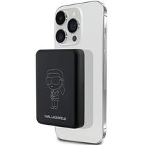 Lādētājs-akumulators (Power bank) Karl Lagerfeld Magsafe, 5000 mAh, 5 - 15 W, melna krās.