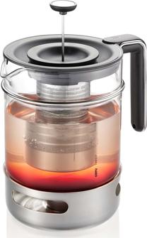 Tējkanna ar sietiņu WMF Gefu, 1.5 l, caurspīdīga krās./sudraba krās.