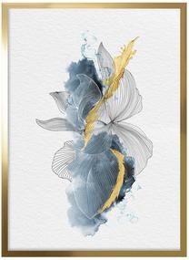 Фотокартина Navy Linear Flowers I, 50 см x 70 см