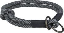 Ошейник для собак Trixie Soft Rope, черный цв./серый цв., 300 мм x 10 мм, XS/S