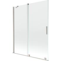 Vannas siena Mexen Velar, 140 cm x 150 cm, brushed nickel krās./caurspīdīgs