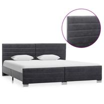 Lova dvigulė VLX Artificial Suede 286810, 180 x 200 cm, pilka sp., be čiužinio, su grotelėmis