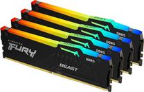 Operatyvioji atmintis (RAM) Kingston Fury Beast Black RGB KF552C40BBAK4-64, DDR5, 64 GB, 5200 MHz