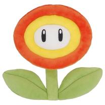 Mīkstā rotaļlieta Nintendo Mario Bros Fire Flower, zaļa krās./oranža krās., 18 cm
