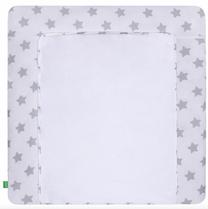 Pārvalks pārtinamajai virsmai Lulando Stars On White, 75 cm x 80 cm, balta krās.