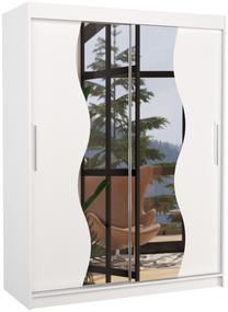 Spinta ADRK Renzo, balta sp., 58 cm x 150 cm x 200 cm, su veidrodžiu