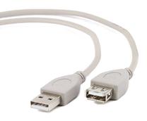 Vads Gembird USB to USB USB 2.0 A male, USB 2.0 A female, 3 m, pelēka krās.
