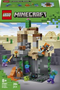 Konstruktorius LEGO® Minecraft® Zombių požemis Konstravimo žaislas 21587, 284 vnt.