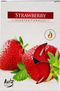 Žvakių rinkinys Aura Candles, 4 h, 6 vnt., raudona sp.