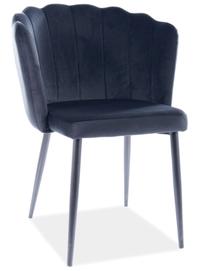 Valgomojo kėdė Modern Roksana Velvet, juoda sp., 45 cm x 64 cm x 87 cm