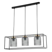 Valgusti rippuv Italux Sinella PND-23231-3, E27, 3 x 40 W, läbipaistev v. / must v.