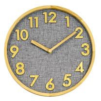 Sienas kvarca pulkstenis Techno Line Wood Style WT7235, brūna krās./pelēka krās., 30 cm x 30 cm, 30 cm