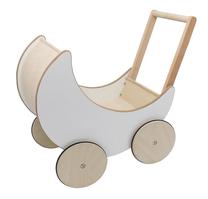 Lėlių vežimėlis Doll Stroller 6493, ruda sp./balta sp.