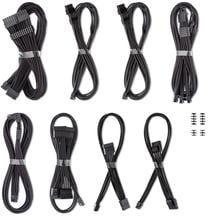 Vads Cablemod C-Series Pro ModMesh Kabelset, 0.65 m, melna krās.