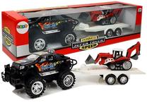 Žaislinis visureigis su priekaba Lean Toys Power Speed Super Truck LT8328, įvairių spalvų