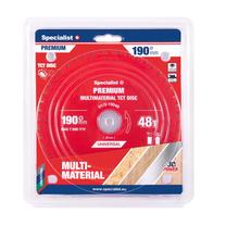 Pjovimo diskas Specialist+ Premium, 190 mm x 30 mm