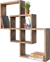 Sieninė lentyna Kalune Design Raf 77, riešuto sp., 69 cm x 10 cm x 69 cm