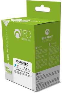 Printera kasetne TFO E-202XLC, zilganzaļa (cyan) krās., 12 ml
