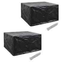 Lauko baldų uždangalas VLX 2x41638, juoda sp., 172 x 113 cm