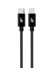 Kabelis TB AKTBXKUAMFICS1B Lightning, USB Type C, 1 m, melna krās.