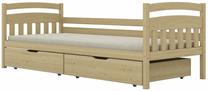 Vaikiška lova Kocot Kids Tosia, pušies sp, 80 x 180 cm, su patalynės dėže, su čiužiniu