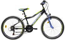 Vaikiškas dviratis Monteria Junior 24 Disc, mėlyna sp./juoda sp./žalia sp., 13", 24"