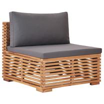 Õuetool VLX Garden Middle Sofa 49377, puidu v./hall v., 69.5 cm x 69.5 cm x 60 cm