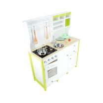 Rotaļu virtuve 4IQ Zosia Kitchen, balta krās./zaļa krās.