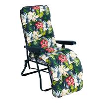 Lauko kėdė Home4you Baden-Baden, balta sp./žalia sp./rožinė sp., 56 cm x 57 cm x 100 cm