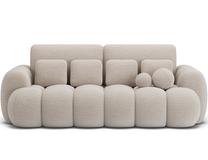 Sofa-lova Cotonn Royal, smėlio sp., 256 x 119 cm x 105 cm
