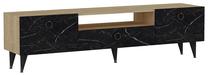 ТВ стол Kalune Design Cavelli, дубовый цв./черный цв., 150 см x 31.3 см x 45 см