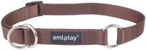 Ошейник для собак Amiplay Basic, коричневый цв., 400 - 600 мм x 25 мм, 40-60