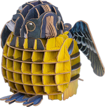3D пазл MakeBug Yellow Bellied Tit MB-D-0003, 5 см x 10 см, черный цв./желтый цв.