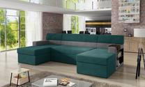 Kampinė sofa Markos Mat Velvet 75, Mat Velvet 85, žalia sp., dešininė, 159 x 310 cm x 90 cm