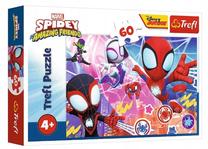 Dėlionė Trefl Spidey Heroic Adventure 17410, 22 cm x 33 cm, 60 vnt., įvairių spalvų