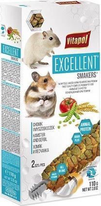 Skanėstas graužikams Vitapol Excellent, žiurkėnams/smiltpelėms, 0.11 kg, 2 vnt.
