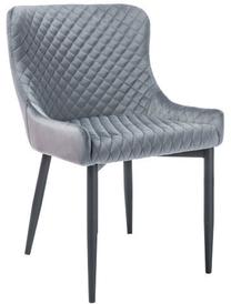 Valgomojo kėdė Modern Colin B Velvet, juoda sp./pilka sp., 45 cm x 52 cm x 82 cm