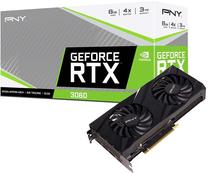 Видеокарта PNY GeForce RTX 3060 VCG30608DFBPB1, 8 ГБ, GDDR6X