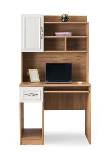 Rakstāmgalds un plaukts Kalune Design Irmak 70217, 60 cm x 90 cm, 167 cm, ozola krās./krēmkrāsa