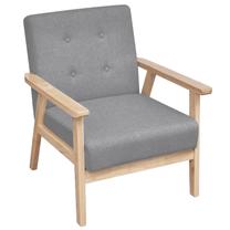 Krėslas VLX Retro 242225, šviesiai pilka sp./šviesiai ruda sp., 67 cm x 64.5 cm x 73.5 cm