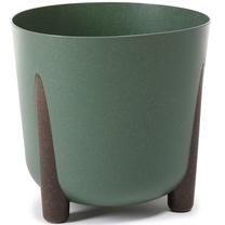 Gėlių vazonas Lamela Frida Eco, plastikinis, 28.5 cm x 28.5 cm, Ø 28.5 cm, žalia sp.