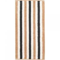 Vonios rankšluostis Cawo Stripes 7048 37, antracito sp./smėlio sp., 100 cm x 50 cm
