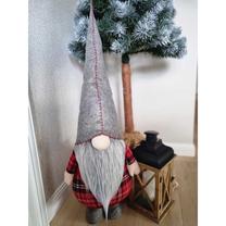 Kalėdinė dekoracija, "Elfas" Saska Garden Elf GS250613, 30 cm, raudona sp./pilka sp.