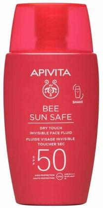 Priemonė įdegio priežiūrai veidui Apivita Bee Sun Safe Dry Touch SPF50, 50 ml